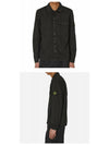 Old Treatment Garment Dyed Overshirt Jacket Black - STONE ISLAND - BALAAN 5