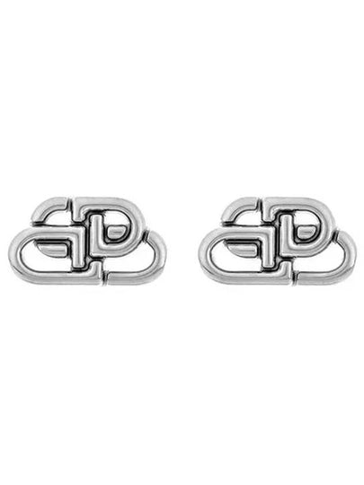 BB Logo Stud Earrings Silver - BALENCIAGA - BALAAN 2