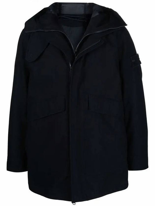 Men's Waffen Patch Ghost Piece Parka Navy - STONE ISLAND - BALAAN 2