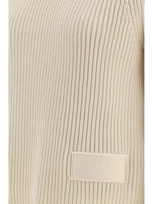 Logo Patch Label Knit Top Ivory - AMI - BALAAN 4