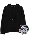 Men's Flower Back Logo Cotton Hoodie Black - WOOYOUNGMI - BALAAN 4