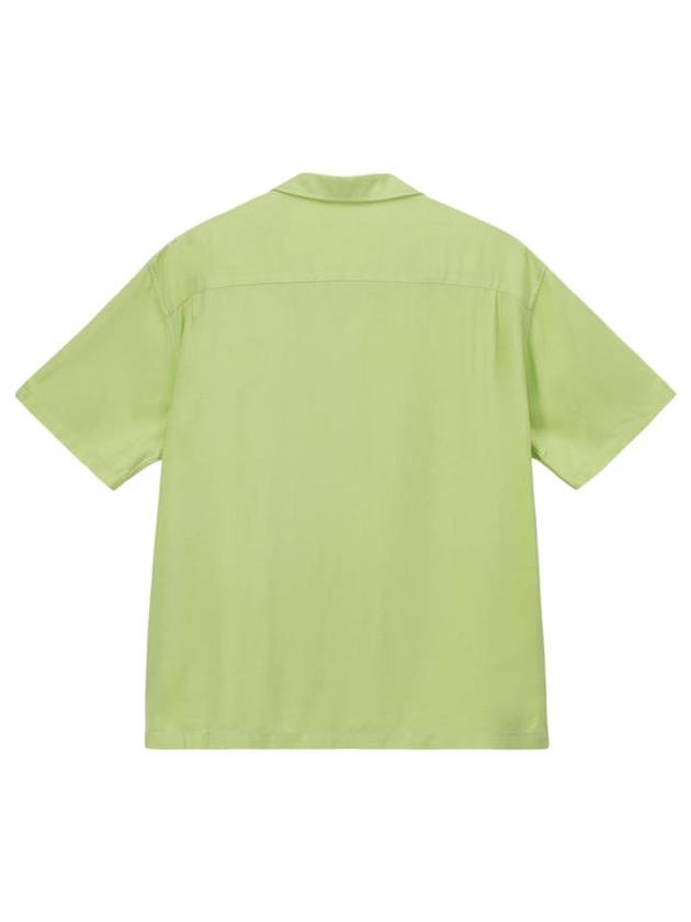 Contrast Pick Stitch Short Sleeve Shirt Lime - STUSSY - BALAAN 3