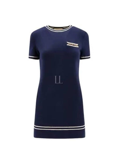 Gucci Horsebit Wool Short Dress Blue - GUCCI - BALAAN 2