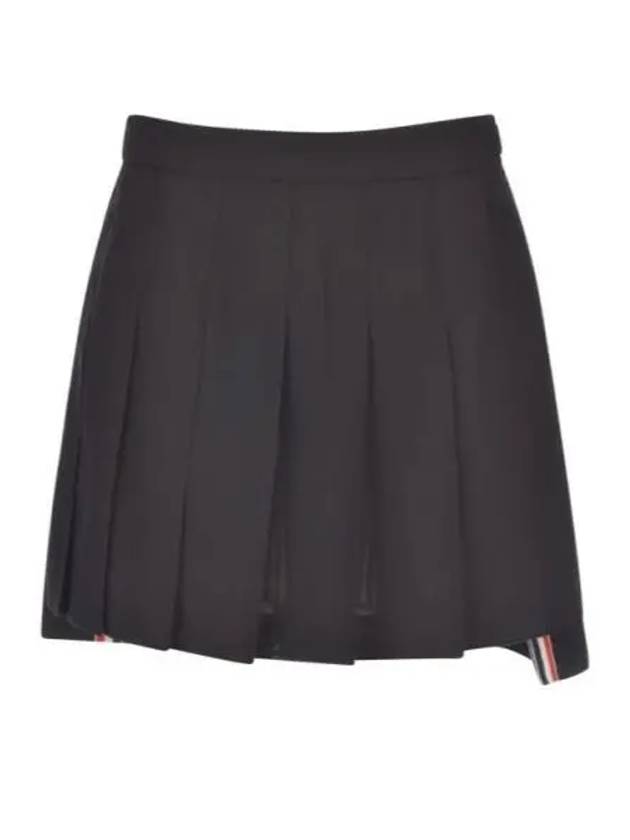 4-Bar Striped Mini Pleated Skirt Black - THOM BROWNE - BALAAN 1