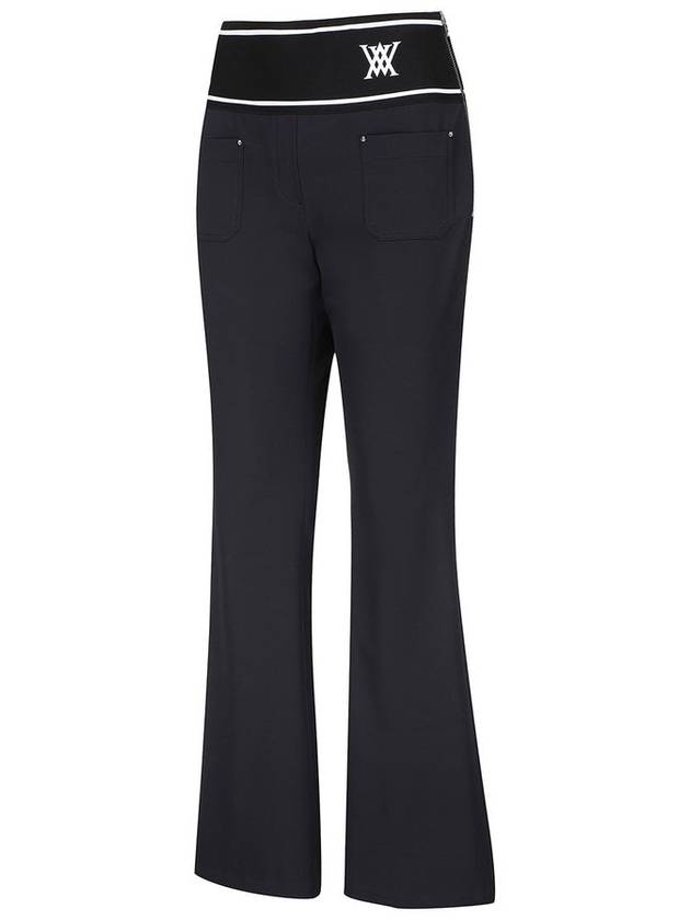 Official WOMEN LOGO BAND BOOTCUT LONG PANTS BK - ANEWGOLF - BALAAN 3