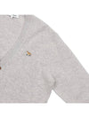 Baby Fox Patch V-neck Cardigan Light Grey - MAISON KITSUNE - BALAAN 4