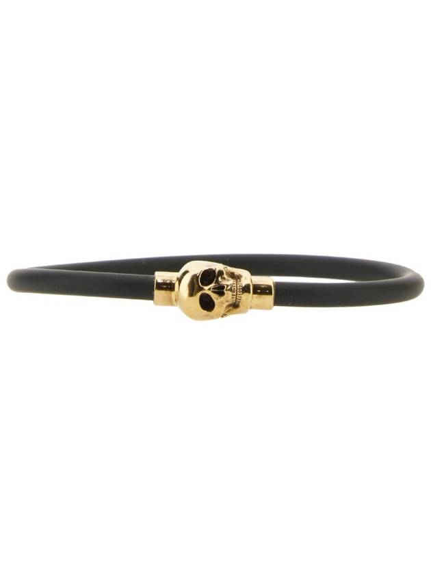 Gold Skull Head Bracelet Black - ALEXANDER MCQUEEN - BALAAN 2