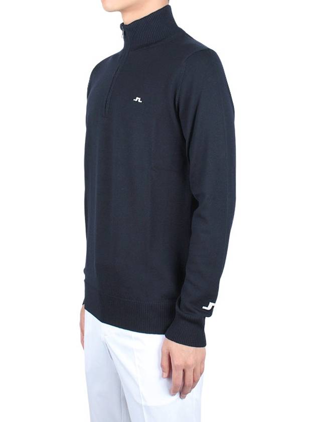 Kian Half Zip-Up Knit Top Navy - J.LINDEBERG - BALAAN 4