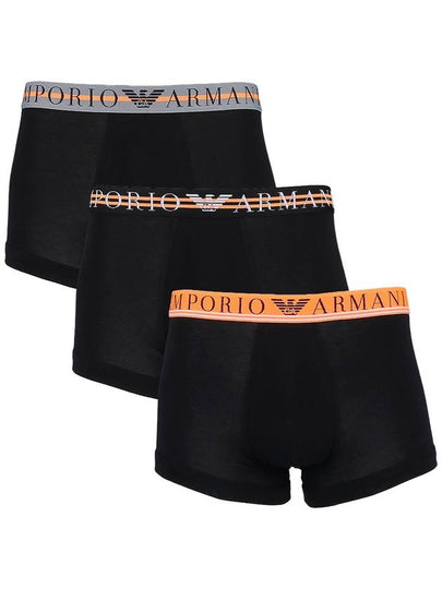 Men's Boxer Trunk Briefs 3 Pack Black - EMPORIO ARMANI - BALAAN 2