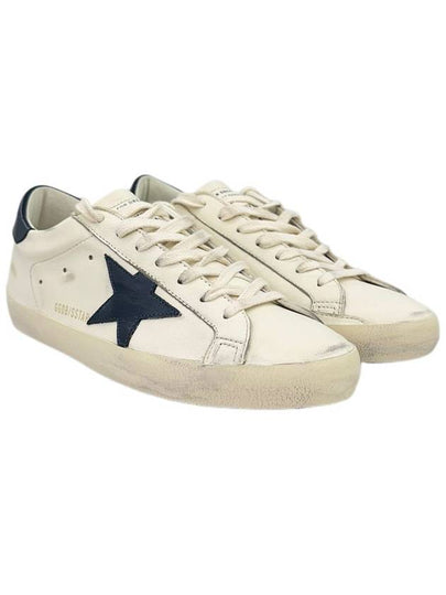 Superstar Beige Night Blue Heel Tab Sneakers - GOLDEN GOOSE - BALAAN 2