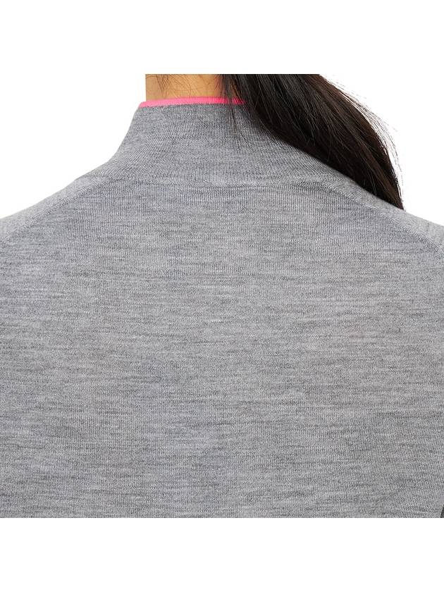 Women's Half Zip Up Knit Top Gray - G/FORE - BALAAN 8