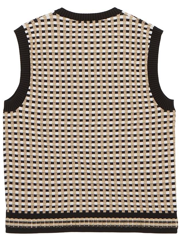 Check Pattern Vest Beige - BURBERRY - BALAAN 3