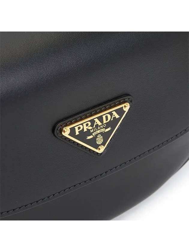 Arque Leather Shoulder Bag Black - PRADA - BALAAN 9