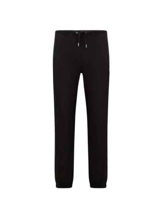 Drawstring Fleece Track Pants Black - MONCLER - BALAAN 2