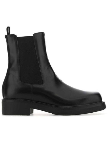 Prada Leather Chelsea Boots Black - PRADA - BALAAN 1