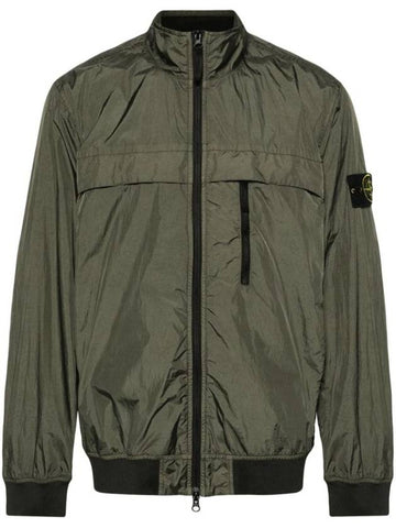 Compass Badge Pleated Windbreaker Khaki - STONE ISLAND - BALAAN 1