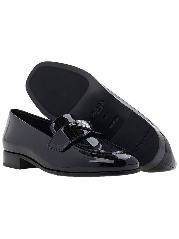 Brushed Patent Leather Loafers Black - PRADA - BALAAN 6