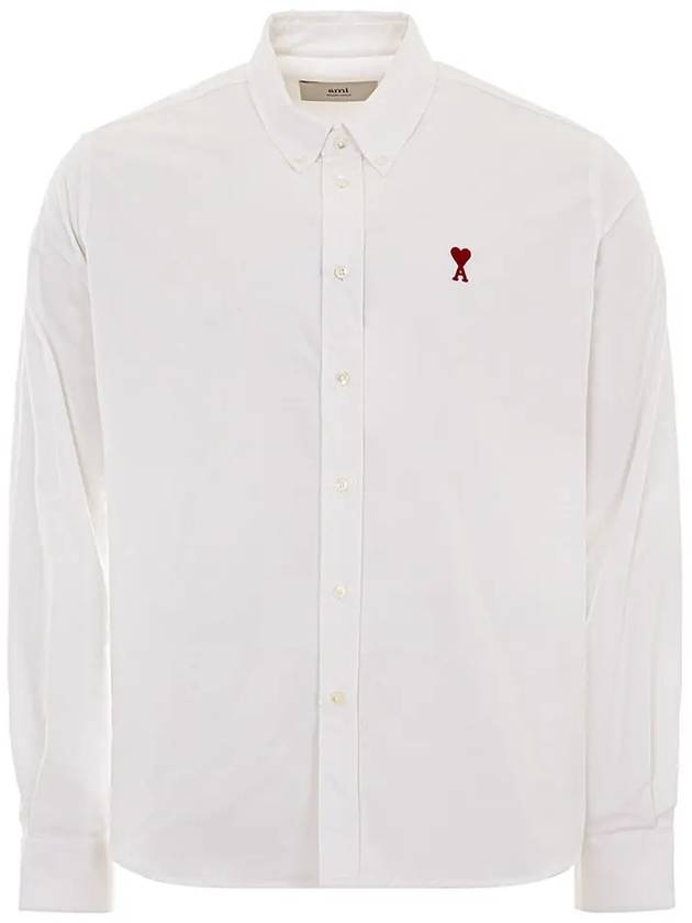 De Coeur Long Sleeve Shirt Ivory - AMI - BALAAN 3