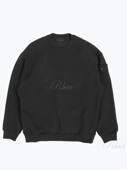 Waffen Patch Ghost Piece Cotton Sweatshirt Black - STONE ISLAND - BALAAN 2