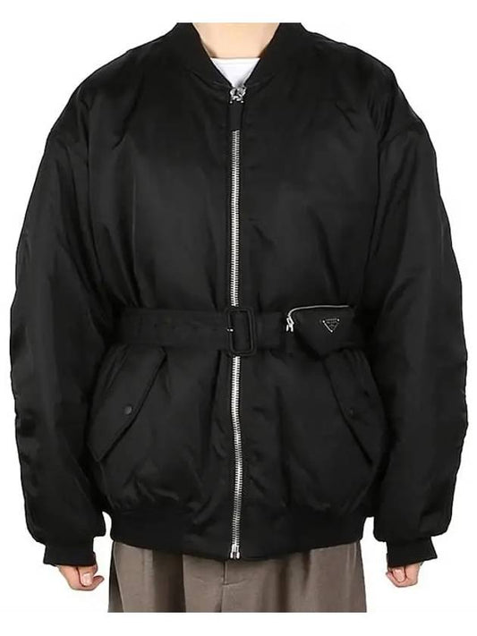 Re-Nylon Bomber Jacket Black - PRADA - BALAAN 2