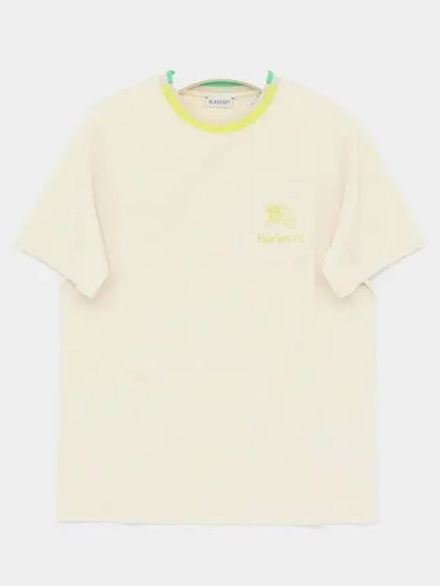 Kids Embroidery Logo Pocket Short Sleeve T-Shirt Cream - BURBERRY - BALAAN 2