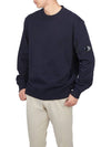 Diagonal Raised Fleece Lens Sweatshirt Navy - CP COMPANY - BALAAN 5