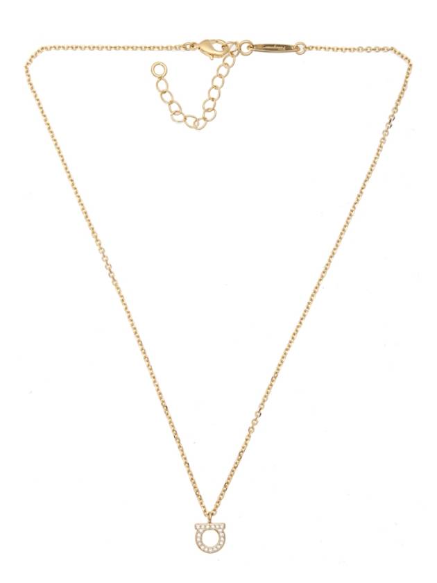 Gancini Crystal Necklace Gold - SALVATORE FERRAGAMO - BALAAN 3