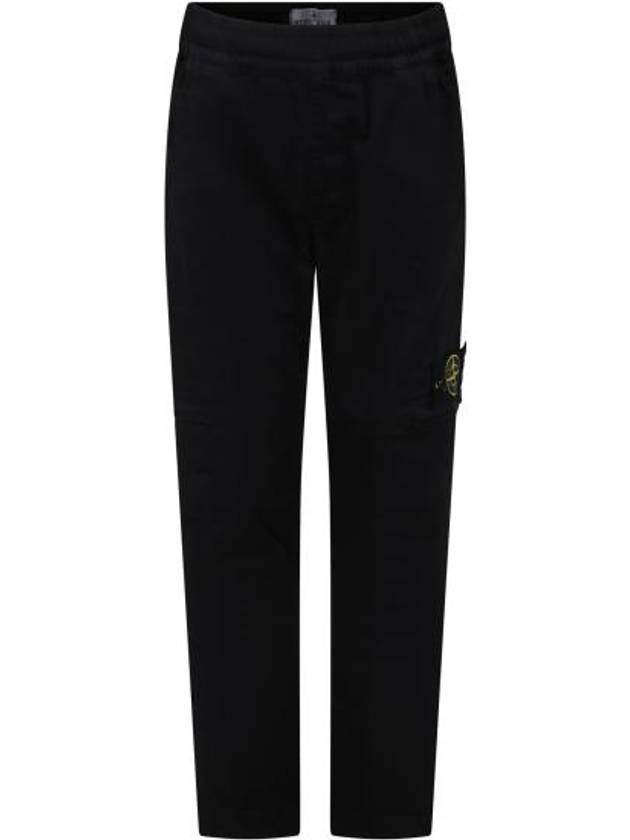 Kids Logo Cotton Pants Black - STONE ISLAND - BALAAN 1