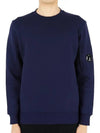 Men's Lens Wappen Diagonal Sweatshirt Navy - CP COMPANY - BALAAN 3