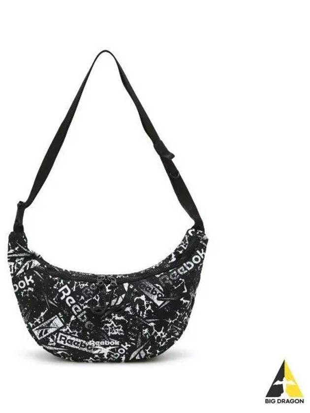 Vector Nylon Mini Hobo Bag Black White - REEBOK - BALAAN 1