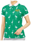 Women's Golf Paradise Short Sleeve PK Shirt Green - HORN GARMENT - BALAAN 6