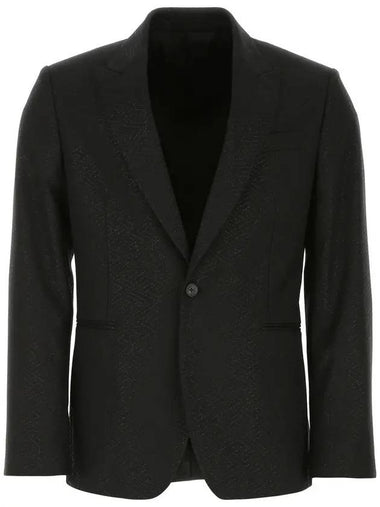 Men's La Grica Jacquard Blazer Jacket Black - VERSACE - BALAAN 1