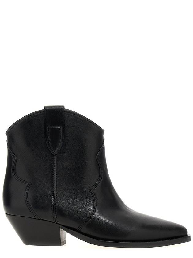 Women's Dewina Leather Middle Boots Black - ISABEL MARANT - BALAAN 2