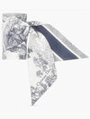 Toile de Jouy Sauvage Mitzah Silk Twill Scarf Ivory Navy - DIOR - BALAAN 4