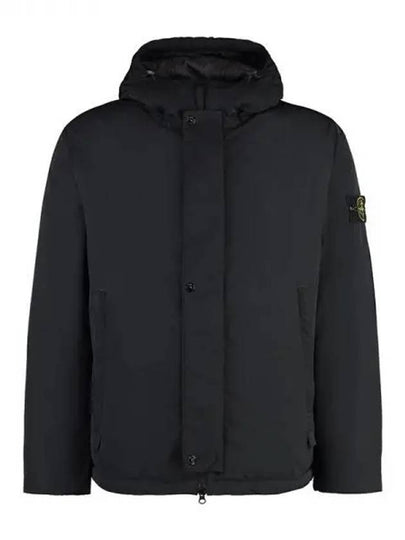 Techno Fabric Hooded Jacket Black - STONE ISLAND - BALAAN 2