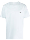 Grey Fox Head Patch Classic Short Sleeve T-Shirt Light Blue - MAISON KITSUNE - BALAAN 1