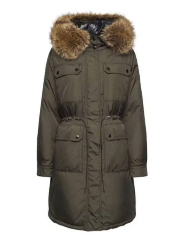 Ban Fur Hooded Padded Parka Green - MONCLER - BALAAN 2