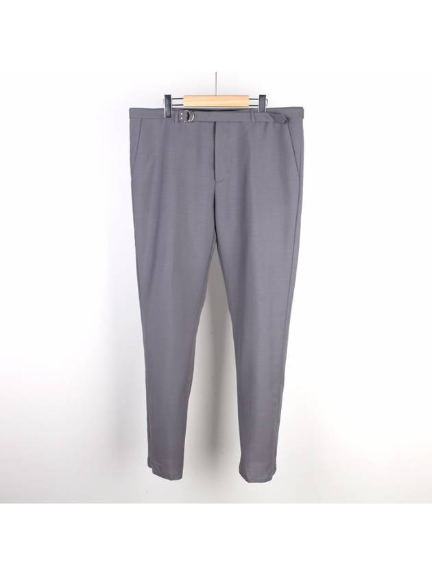 Belt wool slacks gray MV0 RV532402 093 - VALENTINO - BALAAN 1