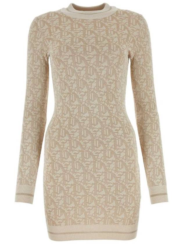 Monogram Jacquard Mini Dress PWHI048R24KNI0010361 - PALM ANGELS - BALAAN 2