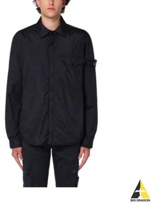 Logo Patch Zip Up Jacket Black - STONE ISLAND - BALAAN 2