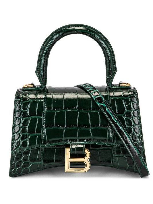 Hourglass XS Tote Bag Forest Green - BALENCIAGA - BALAAN 1