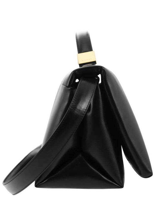 Prisma Leather Tote Bag Black - MARNI - BALAAN 6