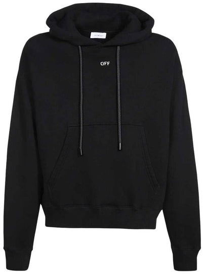 Logo Print Cotton Hoodie Black - OFF WHITE - BALAAN 2