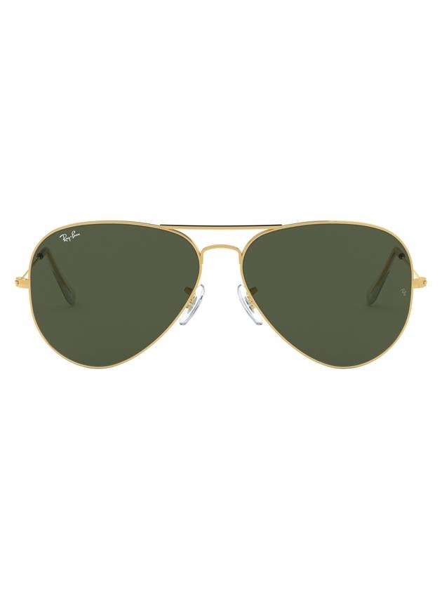 Eyewear Aviator Metal Large Sunglasses Gold Green - RAY-BAN - BALAAN 1