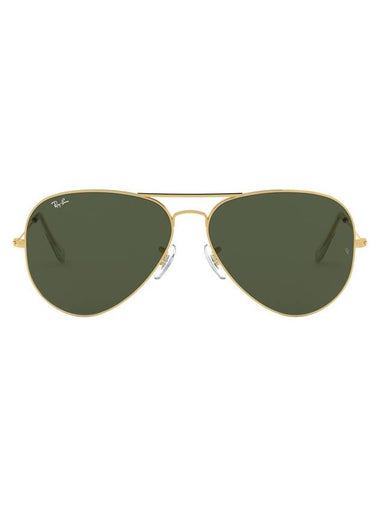 Eyewear Aviator Metal Large Sunglasses Gold Green - RAY-BAN - BALAAN 1