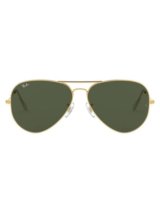 Eyewear Aviator Metal Large Sunglasses Gold Green - RAY-BAN - BALAAN 1