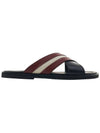 Jaabir Striped Slippers 602667 24044 F008 Black - BALLY - BALAAN 3