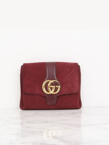 550126 Suede GG logo Ali shoulder bag - GUCCI - BALAAN 1