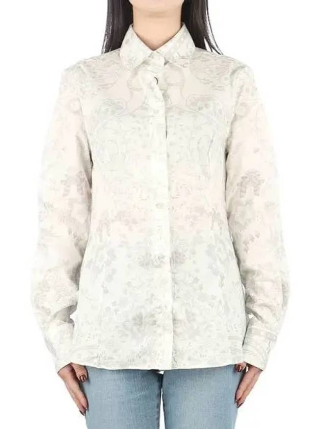 Women's Floral Print Long Sleeve Shirt White - ETRO - BALAAN 2