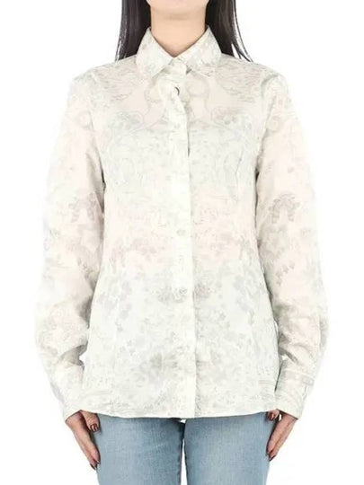 Women's Floral Print Long Sleeve Shirt White - ETRO - BALAAN 2